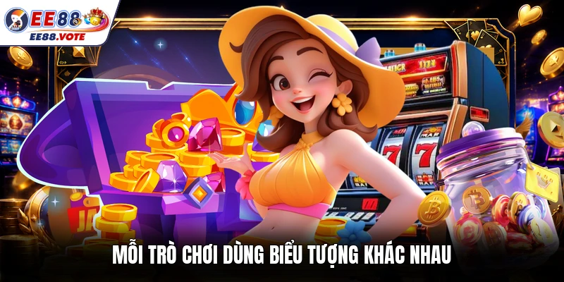 Mỗi trò chơi dùng biểu tượng khác nhau